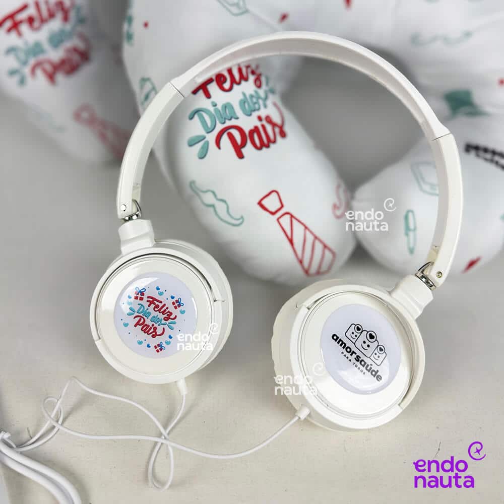 a pair of white headphones