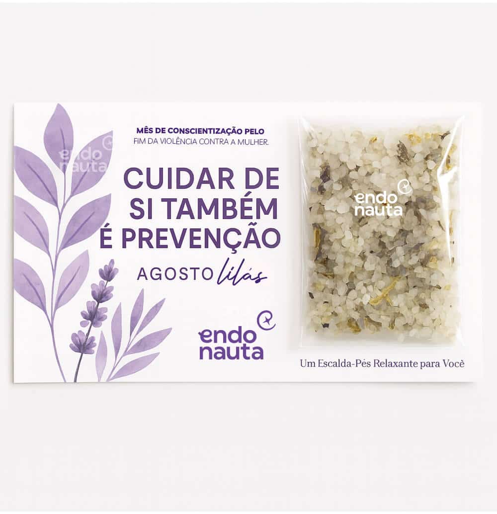 107 CARTAO ESCALDA PES AGOSTO LILAS