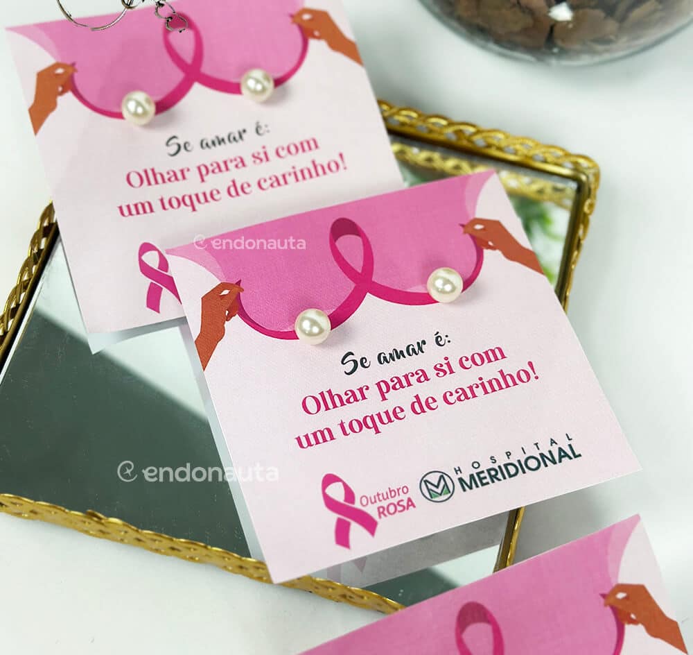 Cartão Pérola Outubro Rosa